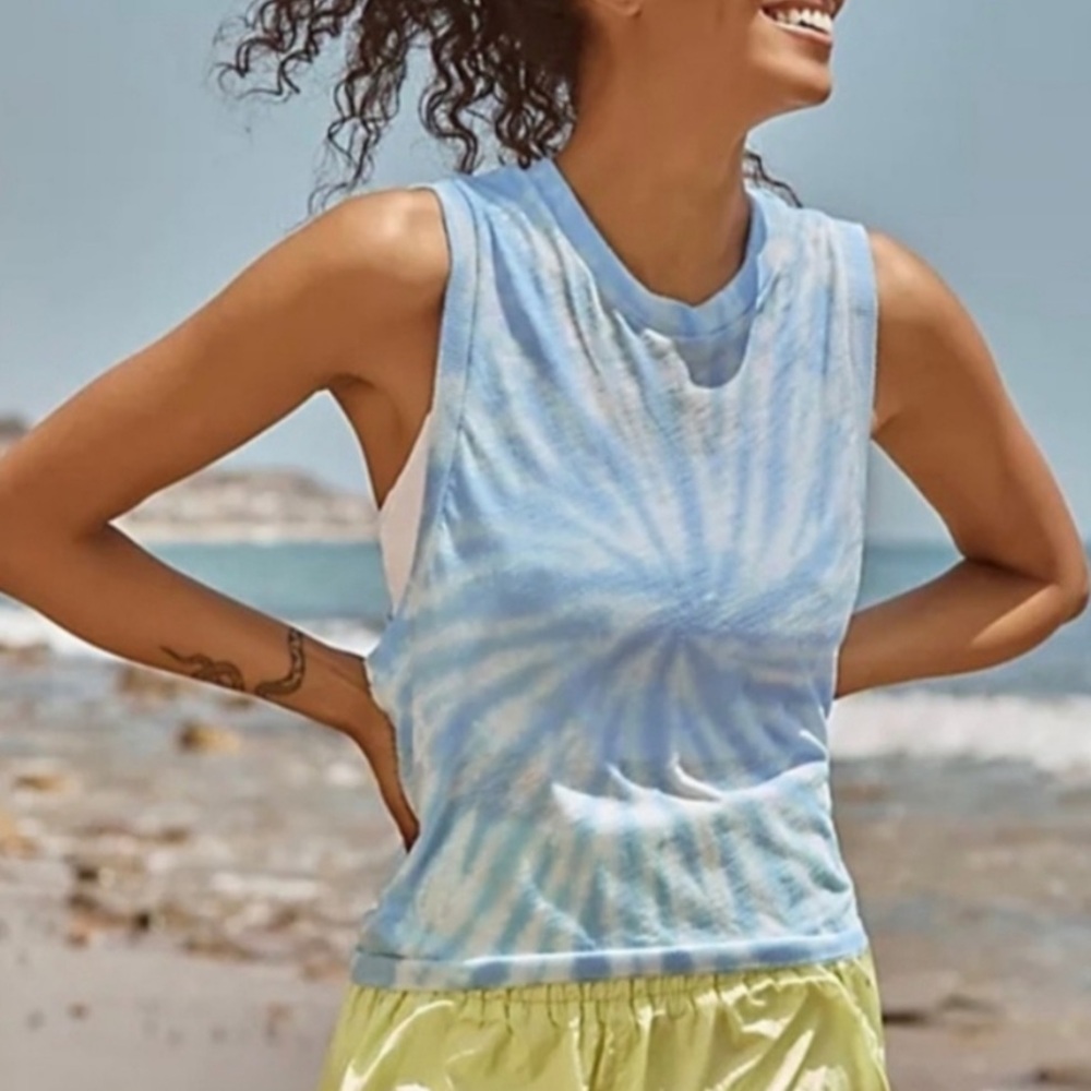 Free People FP Movement‎ Love Tank Tie Dye Ibiza Skies Combo Large